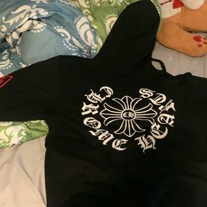 Chrome hearts hoodie black and red